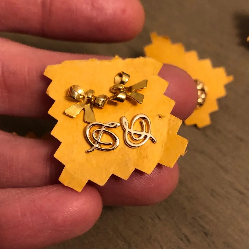 Gold and Silver Tones Earrings Set of 9 Pairs